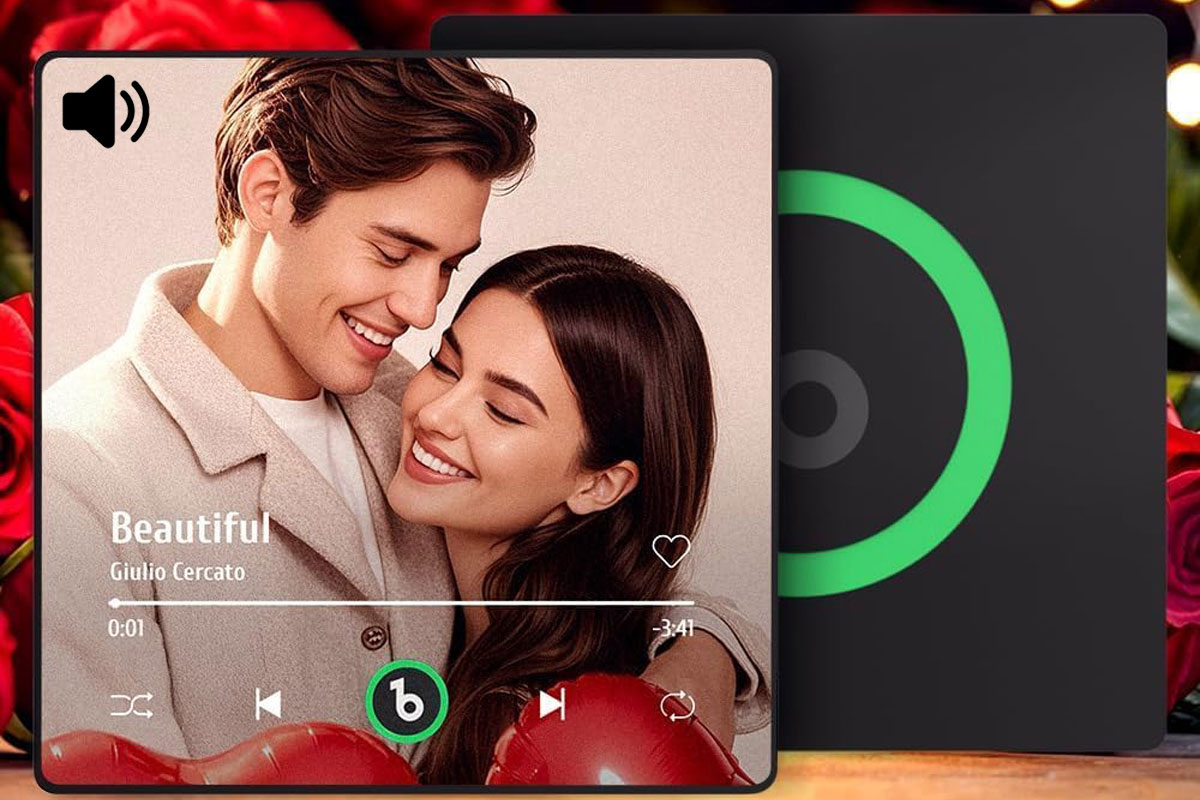 Targa con foto e canzone da Spotify: il tuo partner la amerà